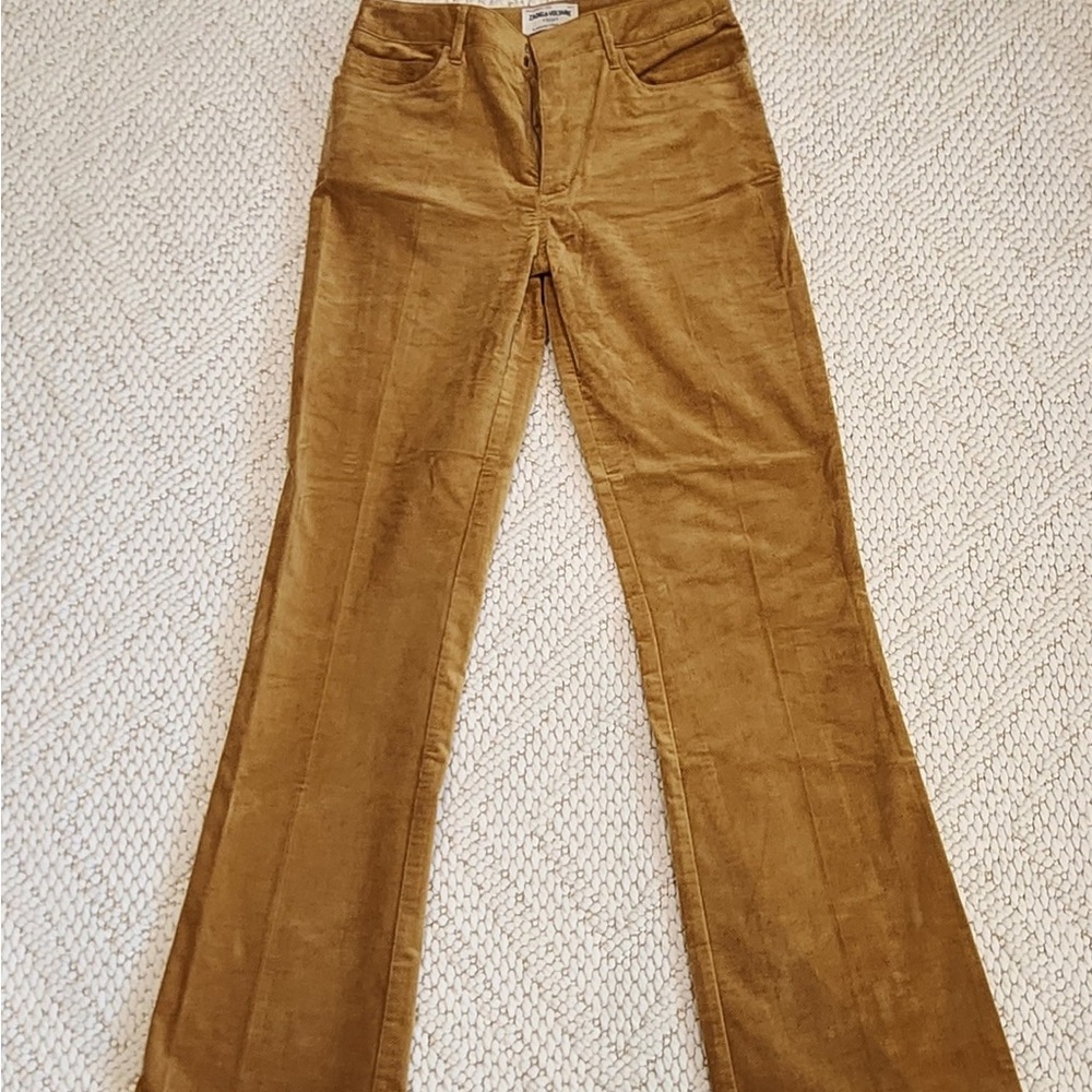 Zadig & Voltaire Tan Flare Jeans